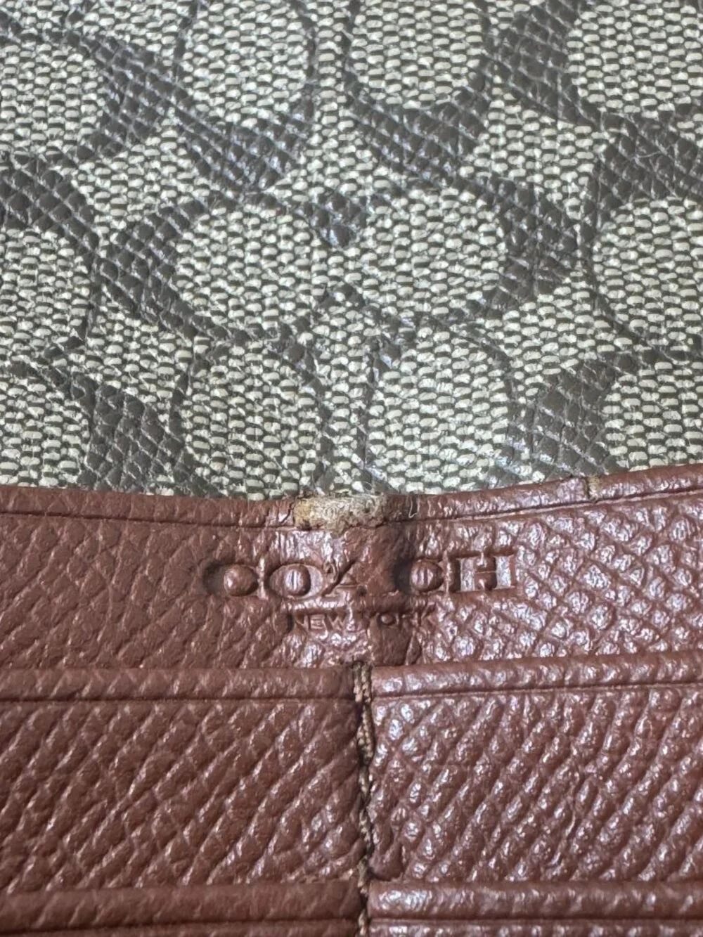 Coach Brown Leather Flap Continental Wallet